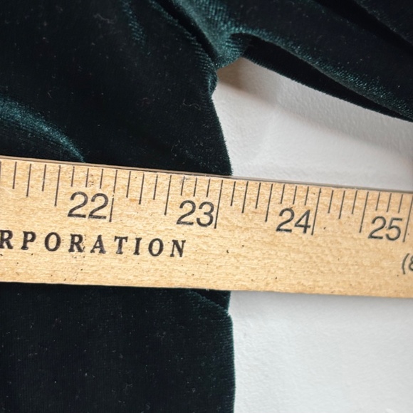 Calvin Klein Velvet Blouse 0X Emerald Green Bell Sleeve Christmas Holiday Photos - Picture 10 of 12